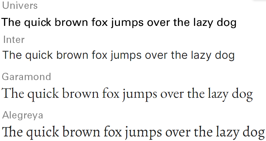 Fonts Suggestions